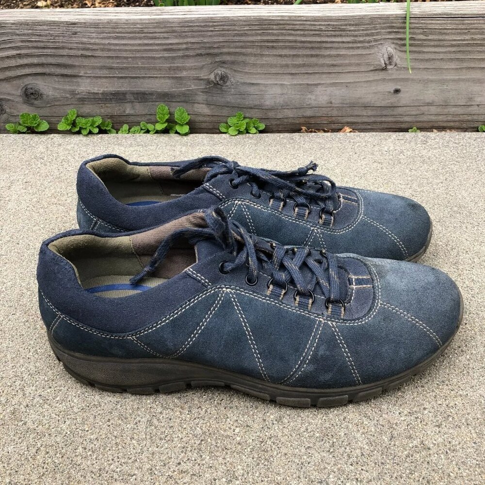 CLARKS In Motion Leather Nubuck Shoes Women's 11 US Blue Lace Up 13291 Sneakers‍